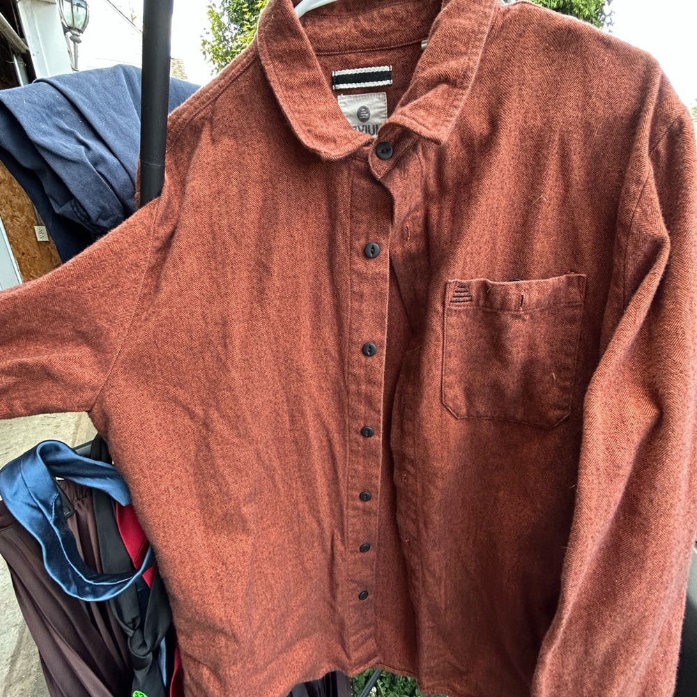 Men's Rust Button Down Shirt